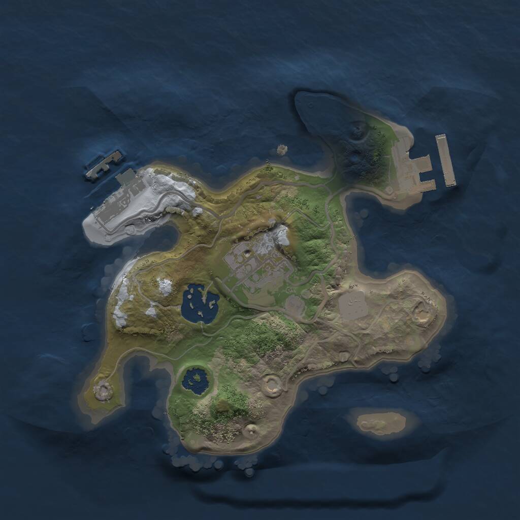 Rust Map: Procedural Map, Size: 2000, Seed: 982923228, 5 Monuments