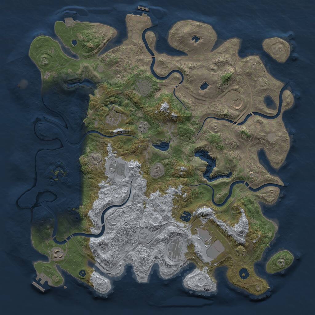 Rust Map: Procedural Map, Size: 4500, Seed: 41544852, 15 Monuments