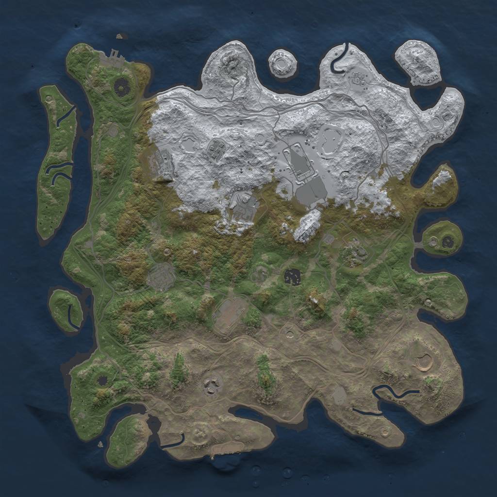 Rust Map: Procedural Map, Size: 4250, Seed: 679520619, 19 Monuments