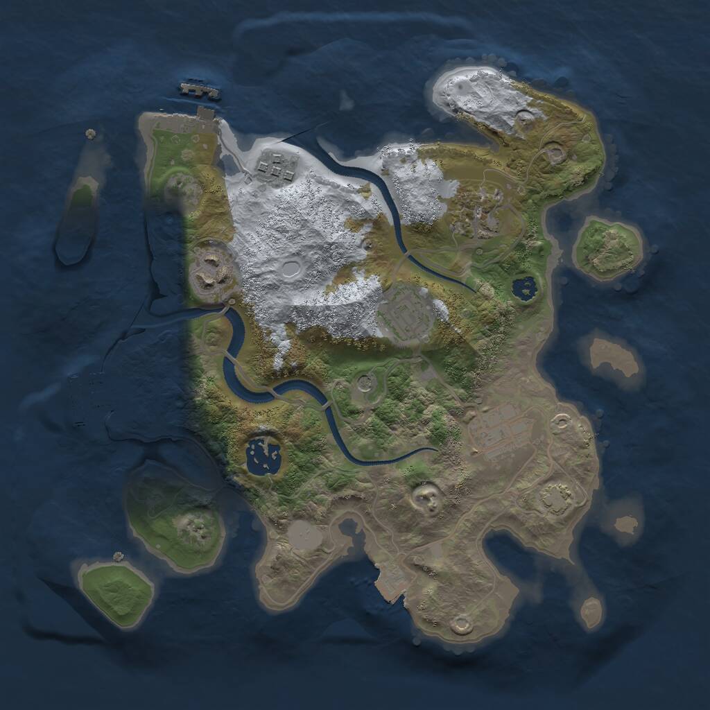 Rust Map: Procedural Map, Size: 2876, Seed: 2938, 11 Monuments