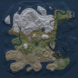 Thumbnail Rust Map: Procedural Map, Size: 3500, Seed: 207, 15 Monuments