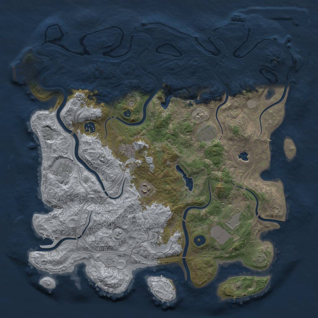 Rust Map: Procedural Map, Size: 4250, Seed: 12210228, 14 Monuments