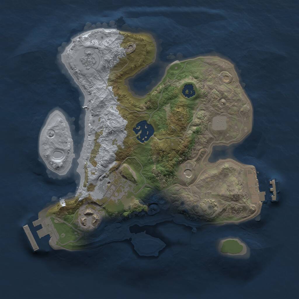 Rust Map: Procedural Map, Size: 2233, Seed: 1552186336, 9 Monuments