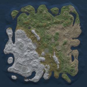 Thumbnail Rust Map: Procedural Map, Size: 4500, Seed: 1983462436, 16 Monuments