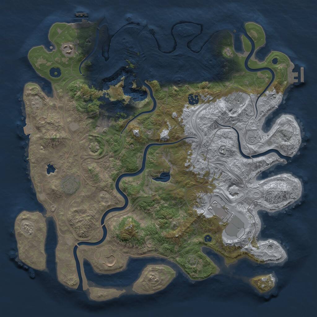 Rust Map: Procedural Map, Size: 4250, Seed: 4622, 15 Monuments