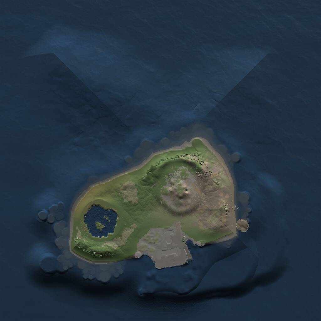 Rust Map: Procedural Map, Size: 1000, Seed: 2142800874, 1 Monuments