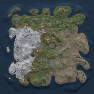 Thumbnail Rust Map: Procedural Map, Size: 4250, Seed: 1677947960, 20 Monuments