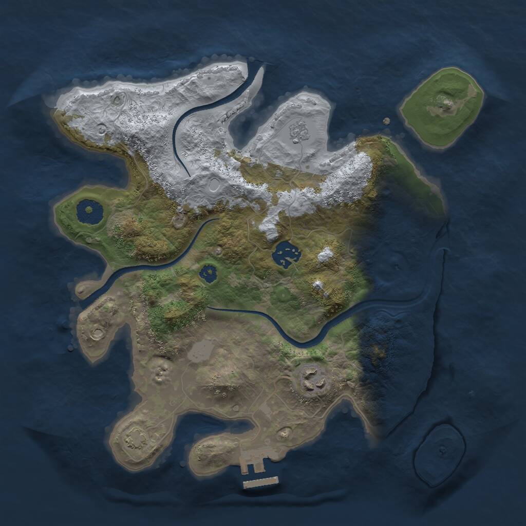 Rust Map: Procedural Map, Size: 3000, Seed: 801804145, 6 Monuments