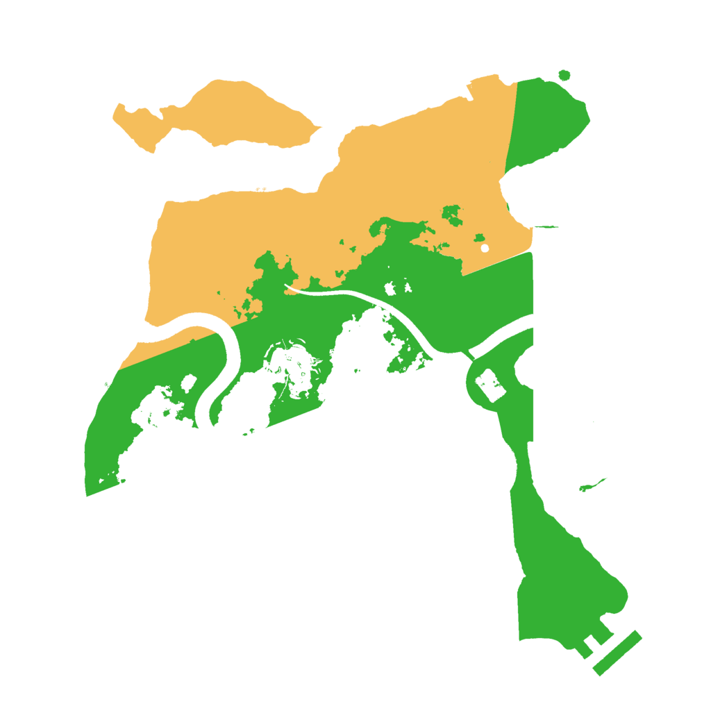 Biome Rust Map: Procedural Map, Size: 2500, Seed: 7984587