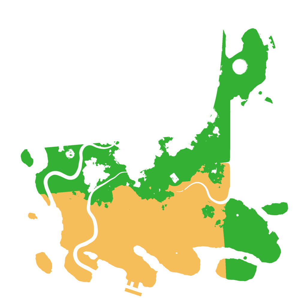 Biome Rust Map: Procedural Map, Size: 3600, Seed: 135317007