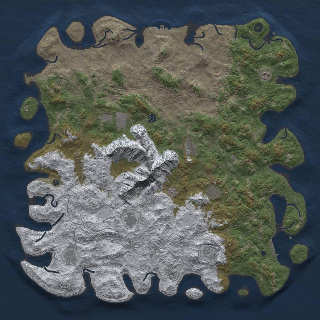 Rust Map: Procedural Map, Size: 5378, Seed: 978398004, 20 Monuments