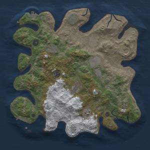 Thumbnail Rust Map: Procedural Map, Size: 3500, Seed: 715763826, 19 Monuments