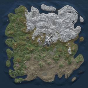 Thumbnail Rust Map: Procedural Map, Size: 5000, Seed: 342986994, 20 Monuments