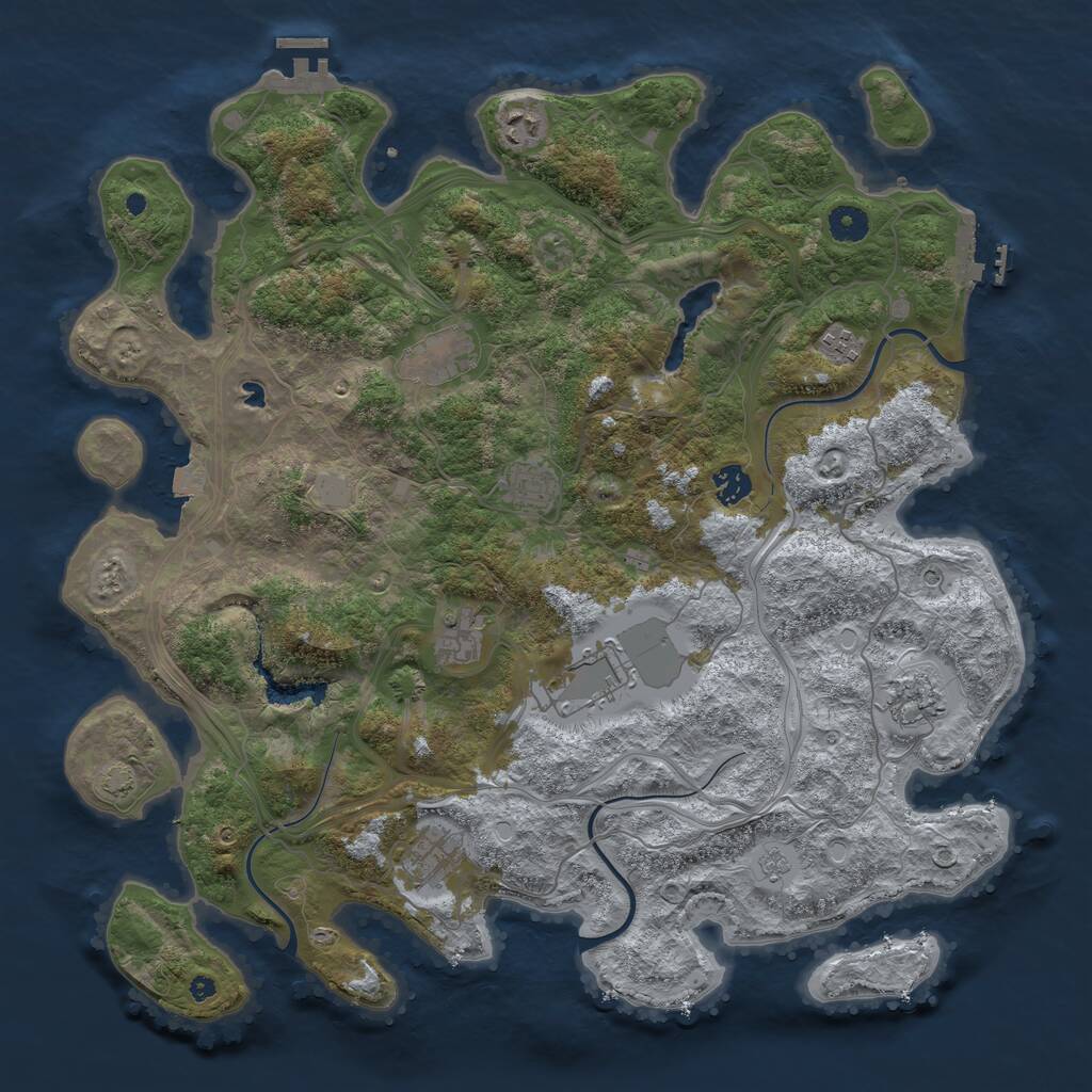 Rust Map: Procedural Map, Size: 4250, Seed: 792922002, 15 Monuments