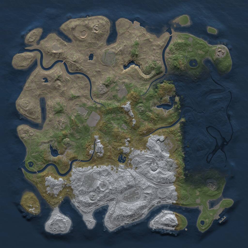 Rust Map: Procedural Map, Size: 4500, Seed: 31544, 17 Monuments