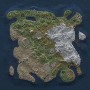 Thumbnail Rust Map: Procedural Map, Size: 3650, Seed: 1675695165, 18 Monuments