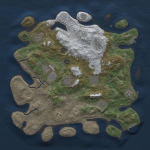 Thumbnail Rust Map: Procedural Map, Size: 3850, Seed: 2131609221, 20 Monuments