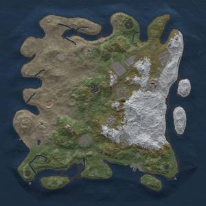 Thumbnail Rust Map: Procedural Map, Size: 3800, Seed: 696969, 19 Monuments