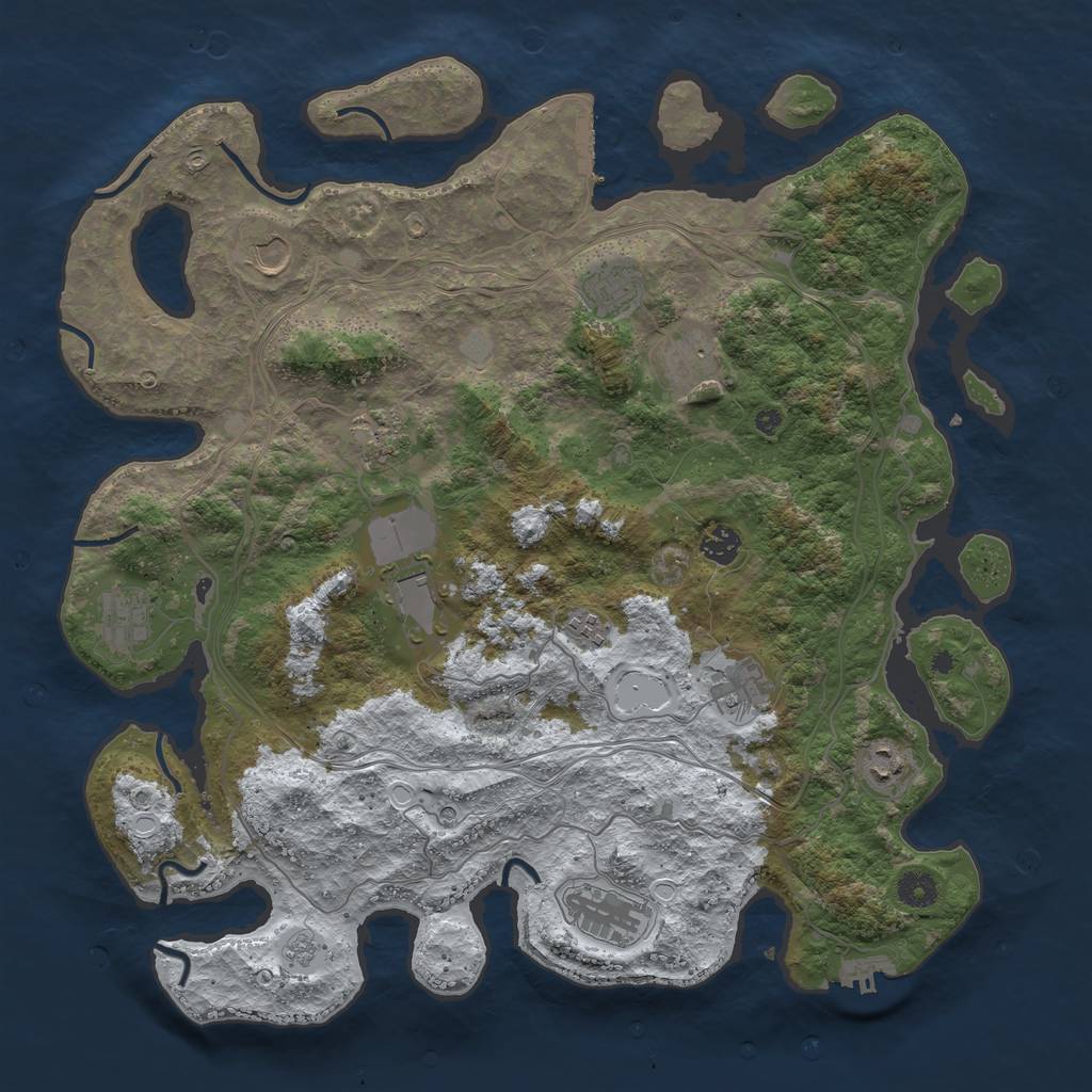 Rust Map: Procedural Map, Size: 4250, Seed: 208068753, 20 Monuments