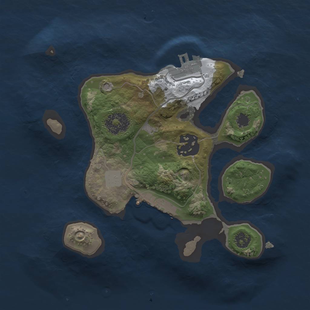 Rust Map: Procedural Map, Size: 2000, Seed: 850038628, 8 Monuments