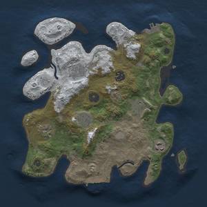 Thumbnail Rust Map: Procedural Map, Size: 3000, Seed: 3504, 15 Monuments