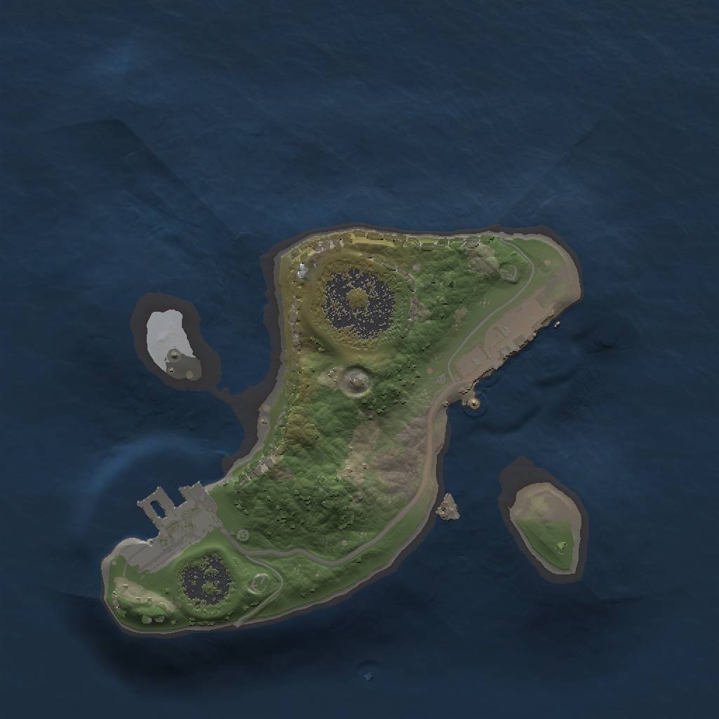 Rust Map: Procedural Map, Size: 1500, Seed: 2142800874, 6 Monuments