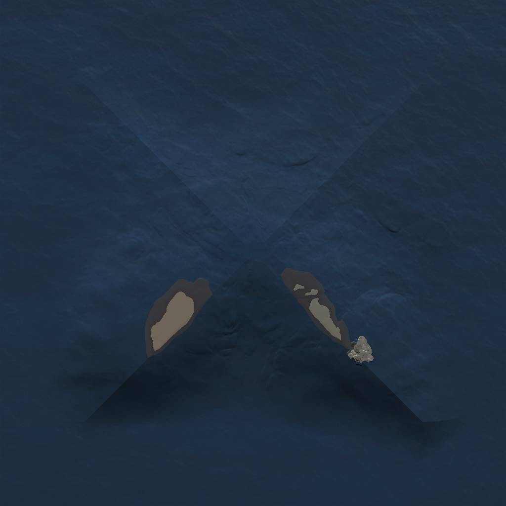 Rust Map: Procedural Map, Size: 1050, Seed: 1294061571, 3 Monuments