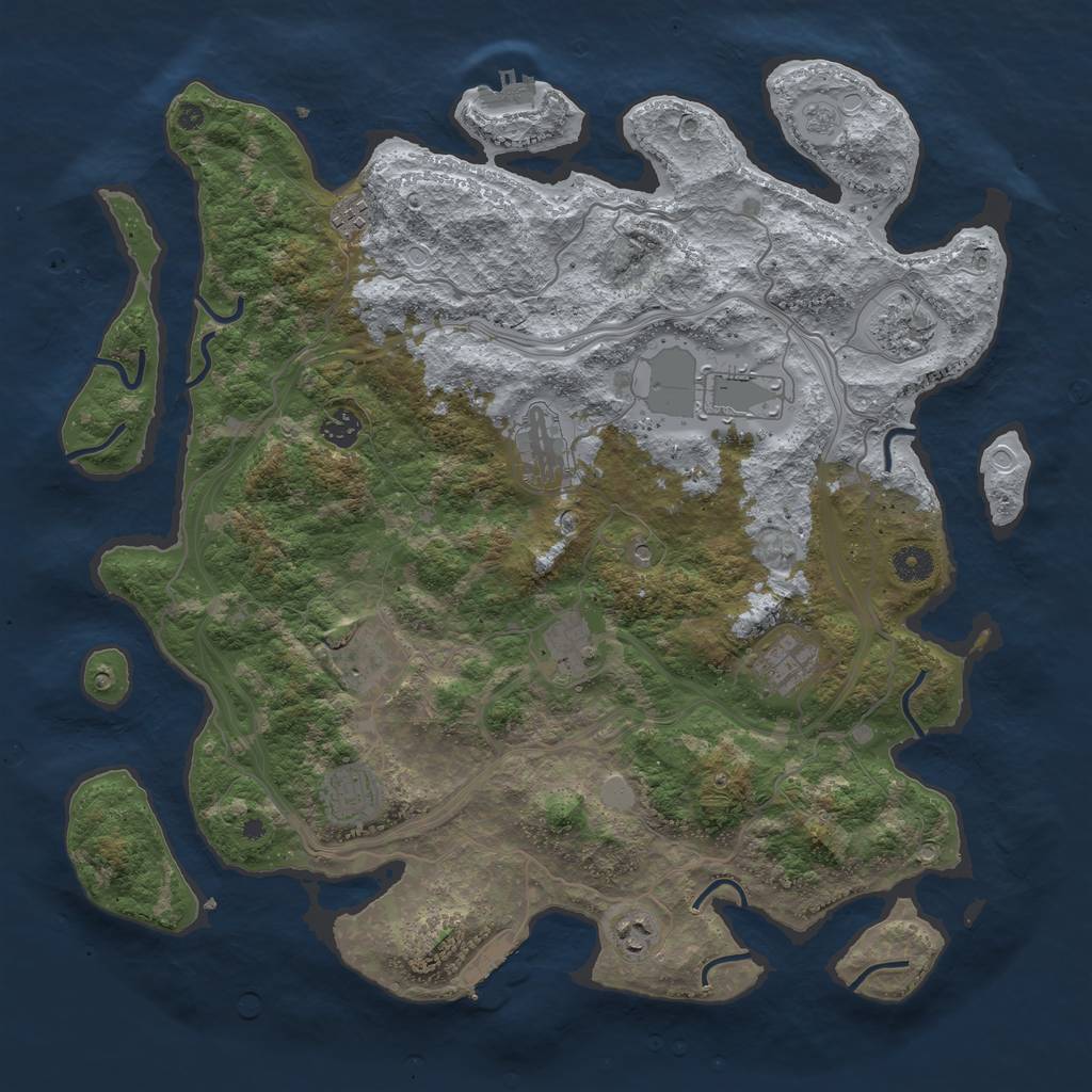 Rust Map: Procedural Map, Size: 4250, Seed: 1265979862, 19 Monuments