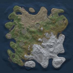 Thumbnail Rust Map: Procedural Map, Size: 3500, Seed: 1831531310, 18 Monuments