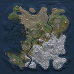 Thumbnail Rust Map: Procedural Map, Size: 3500, Seed: 1831531310, 14 Monuments