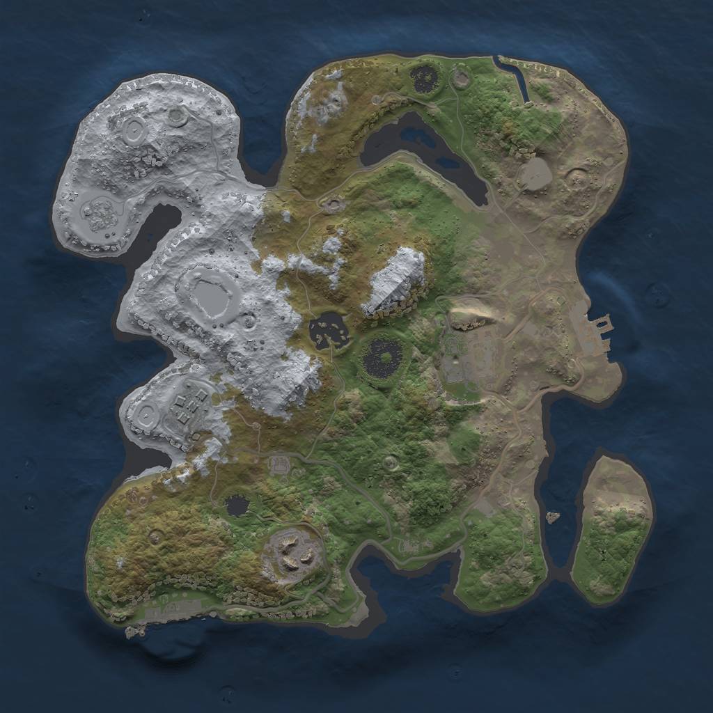 Rust Map: Procedural Map, Size: 2700, Seed: 424469160, 12 Monuments