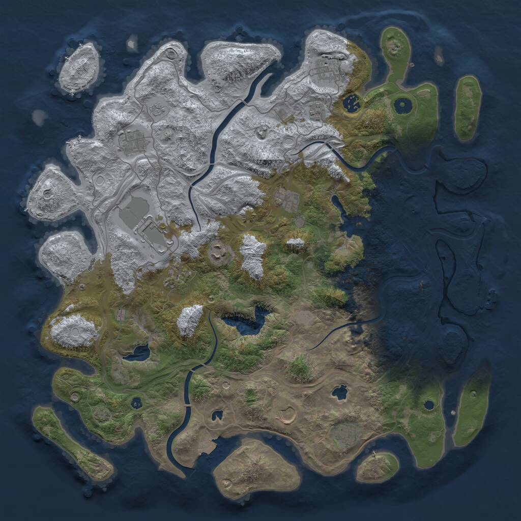 Rust Map: Procedural Map, Size: 4500, Seed: 331188033, 15 Monuments