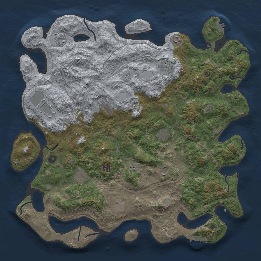 Rust Map: Procedural Map, Size: 4750, Seed: 340982828, 20 Monuments