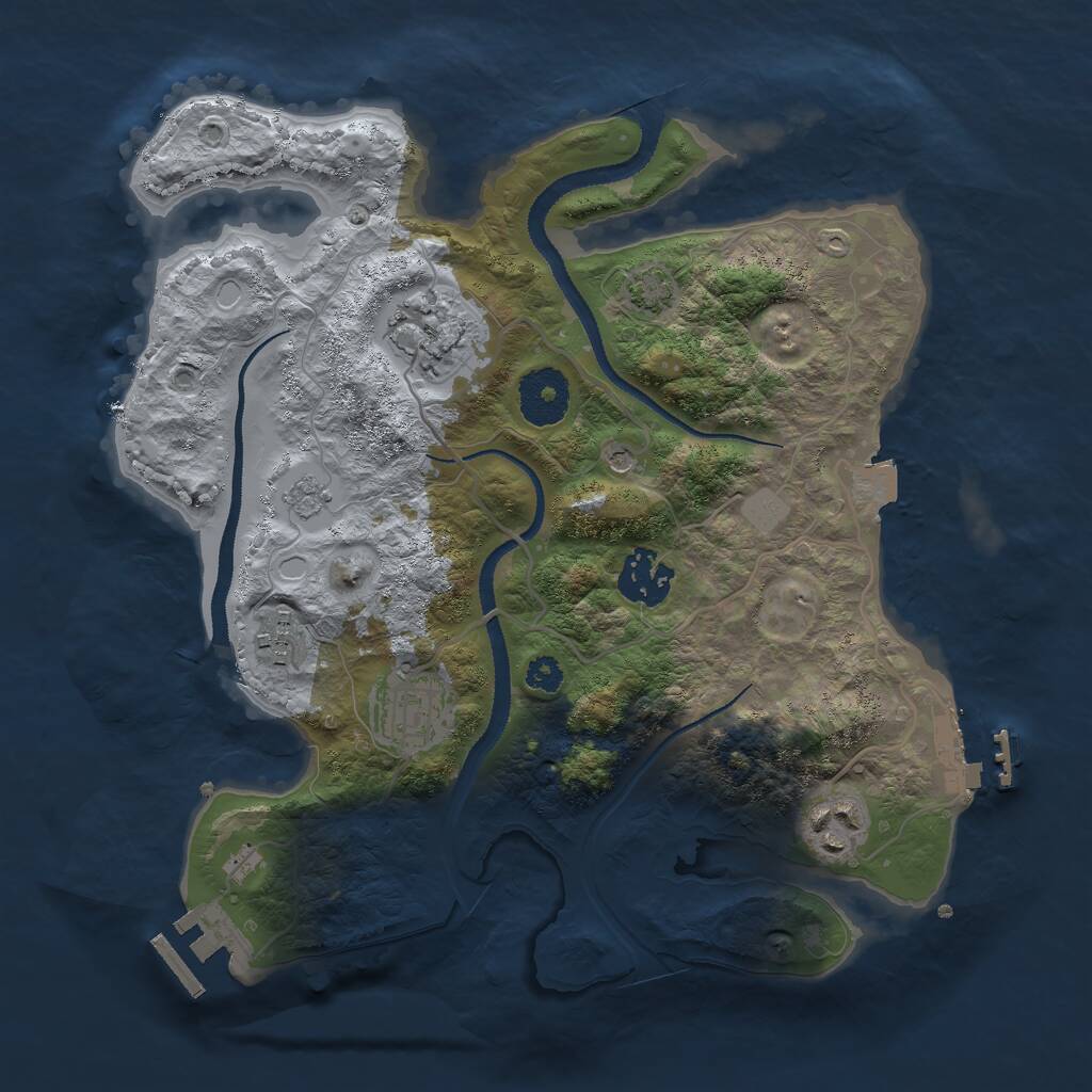 Rust Map: Procedural Map, Size: 3000, Seed: 170000, 11 Monuments