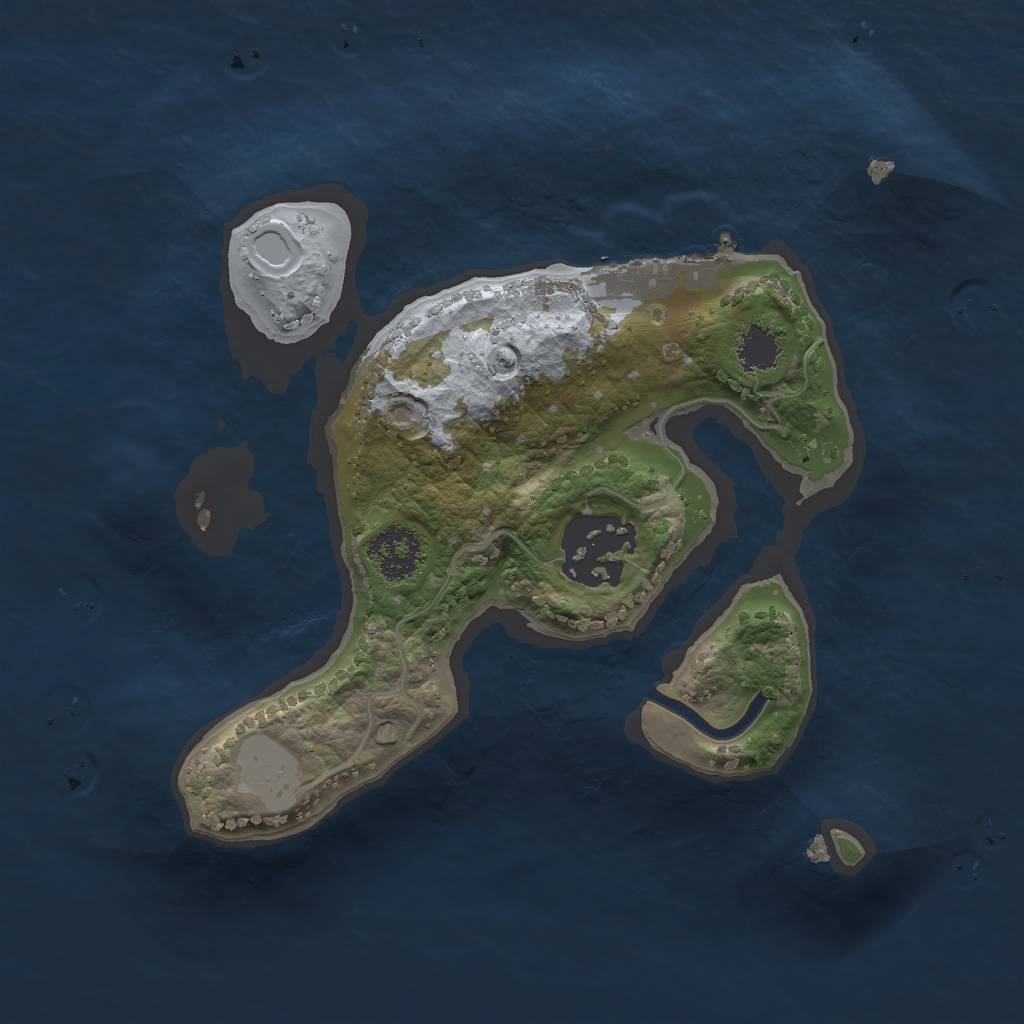 Rust Map: Procedural Map, Size: 2000, Seed: 432284082, 7 Monuments
