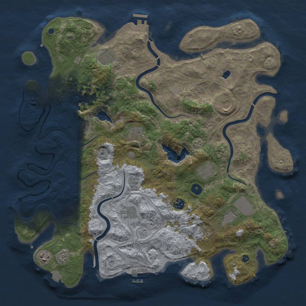 Rust Map: Procedural Map, Size: 4250, Seed: 277533597, 16 Monuments