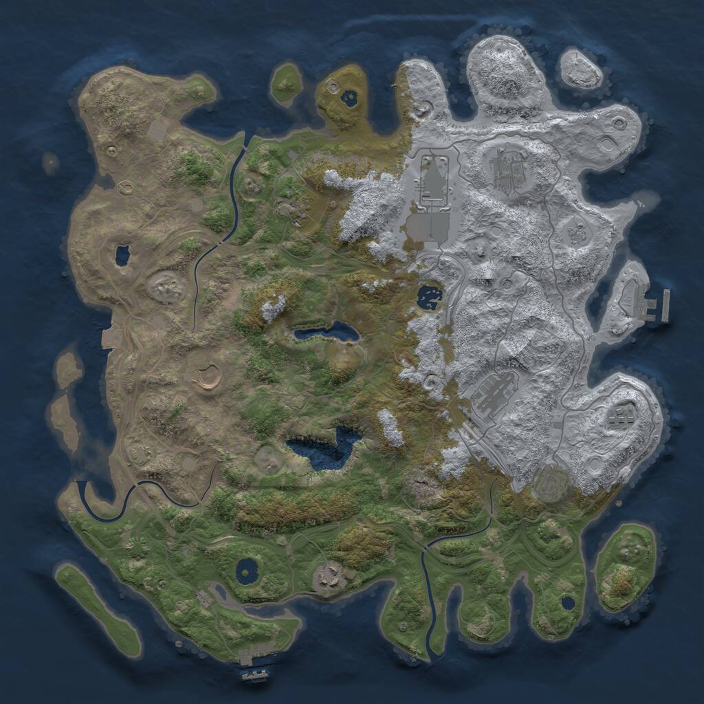 Rust Map: Procedural Map, Size: 4250, Seed: 1286556178, 15 Monuments