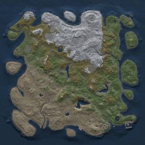 Thumbnail Rust Map: Procedural Map, Size: 4500, Seed: 101254147, 15 Monuments