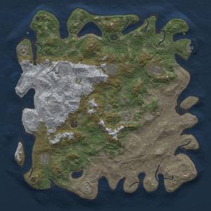 Thumbnail Rust Map: Procedural Map, Size: 4500, Seed: 96, 19 Monuments