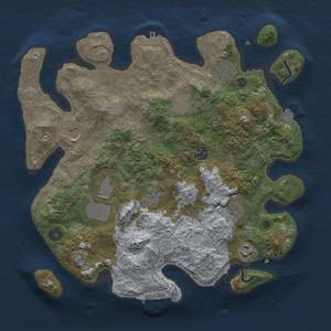 Thumbnail Rust Map: Procedural Map, Size: 3600, Seed: 56, 17 Monuments