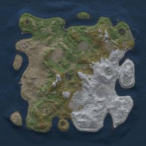 Thumbnail Rust Map: Procedural Map, Size: 3500, Seed: 1383214494, 18 Monuments