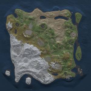 Thumbnail Rust Map: Procedural Map, Size: 3500, Seed: 1900333261, 16 Monuments