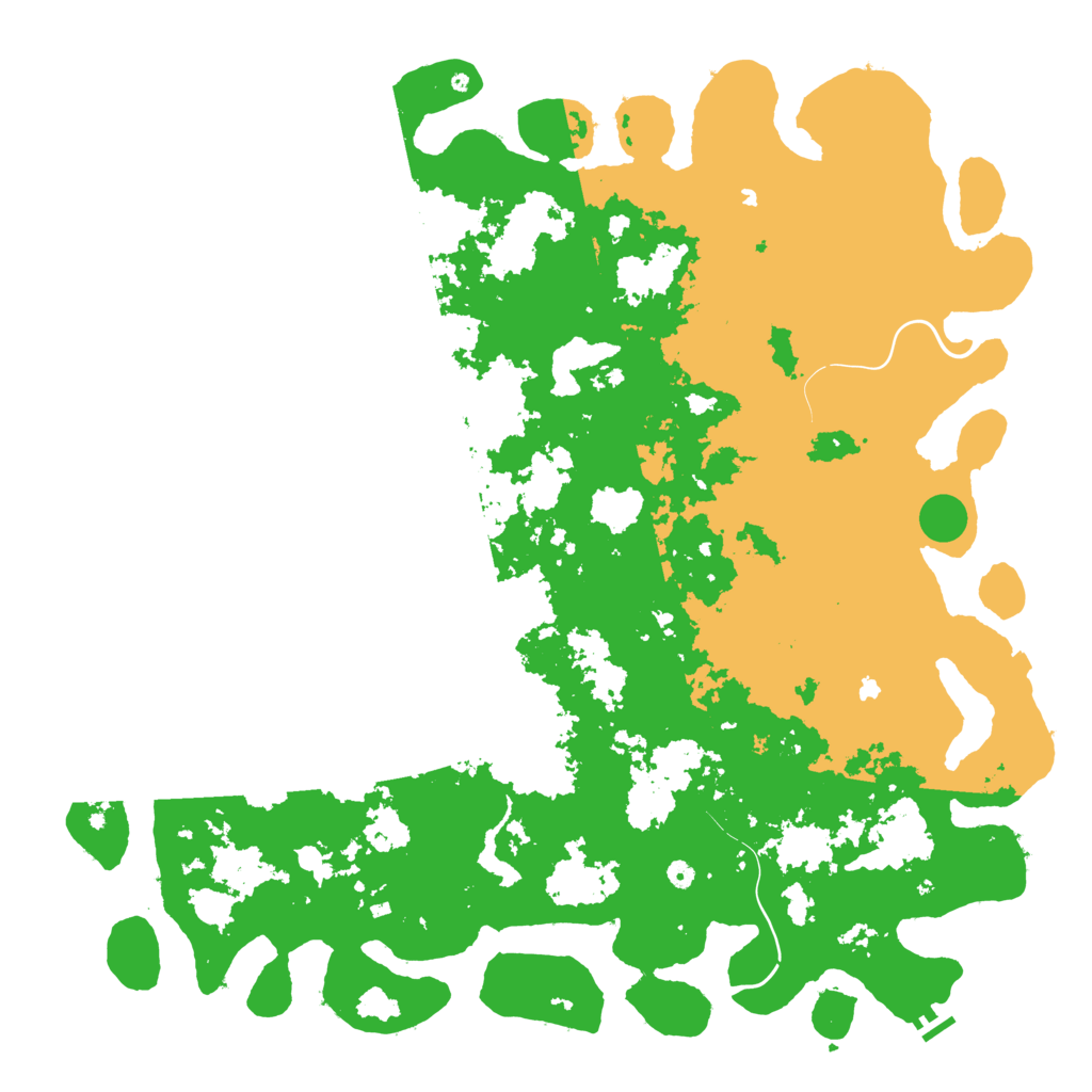 Biome Rust Map: Procedural Map, Size: 6000, Seed: 1216992418
