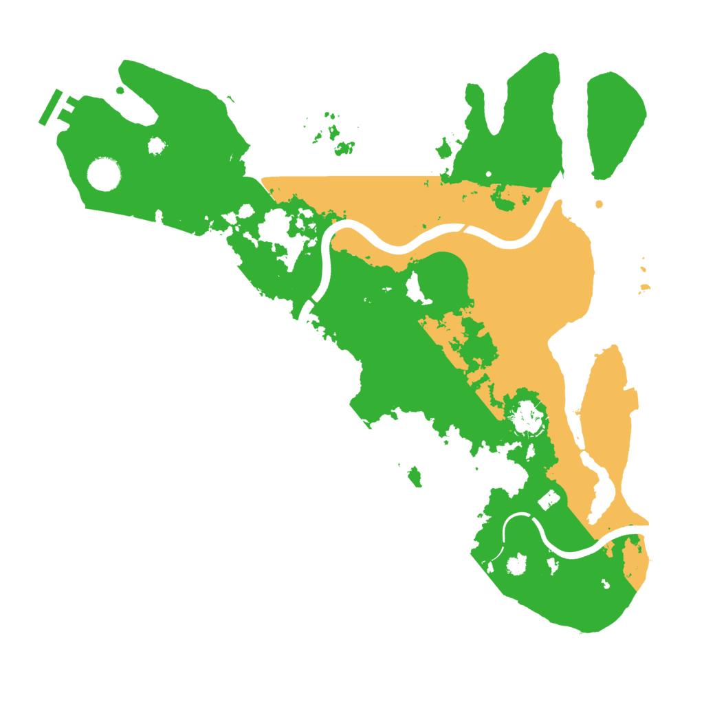 Biome Rust Map: Procedural Map, Size: 3700, Seed: 406170542