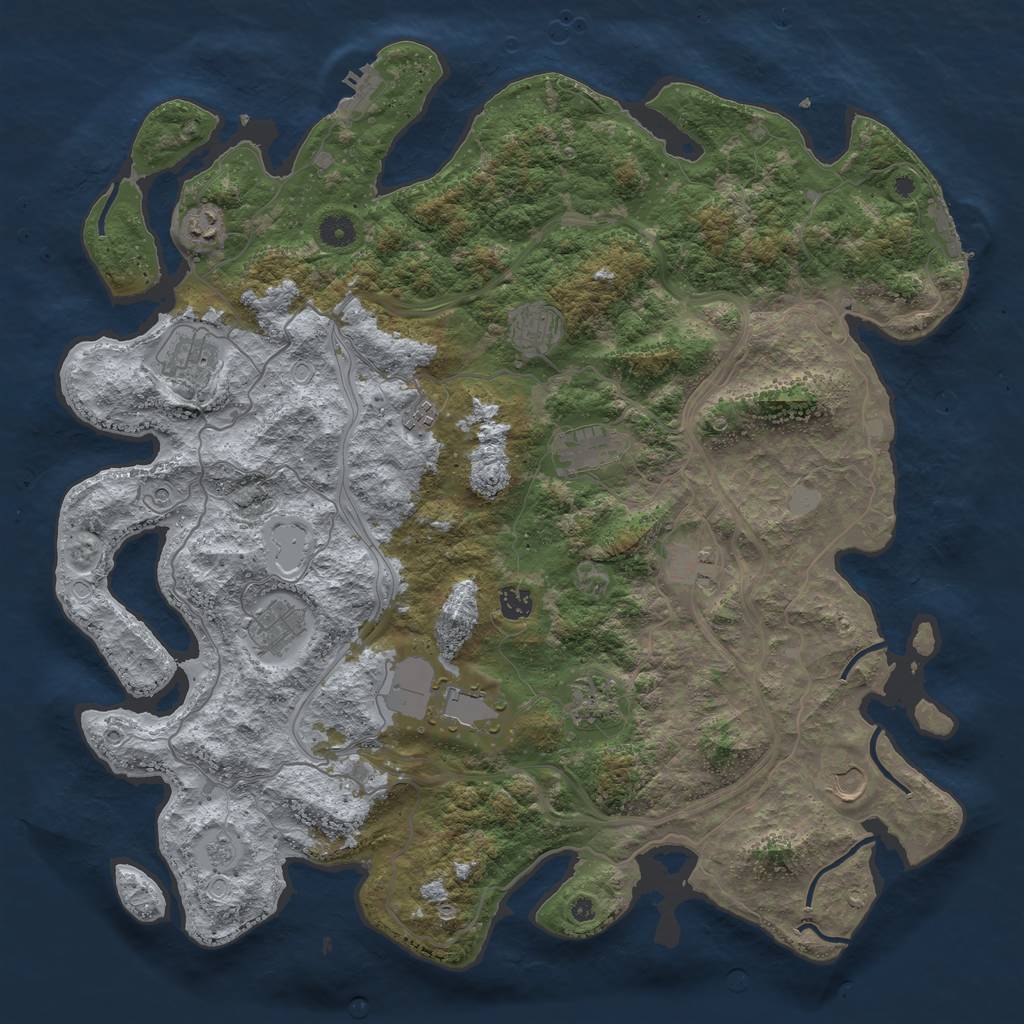 Rust Map: Procedural Map, Size: 4500, Seed: 20220804, 20 Monuments