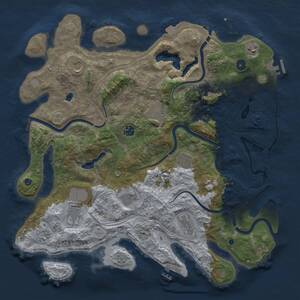 Thumbnail Rust Map: Procedural Map, Size: 4250, Seed: 68449, 16 Monuments