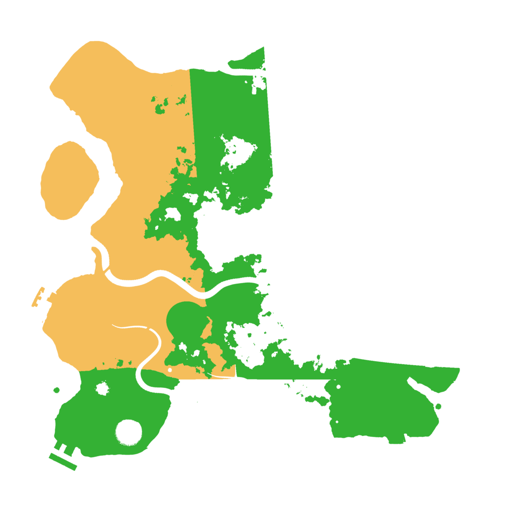 Biome Rust Map: Procedural Map, Size: 3500, Seed: 955540247