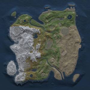 Thumbnail Rust Map: Procedural Map, Size: 3000, Seed: 300, 11 Monuments