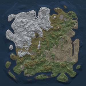 Thumbnail Rust Map: Procedural Map, Size: 4500, Seed: 1398513428, 18 Monuments