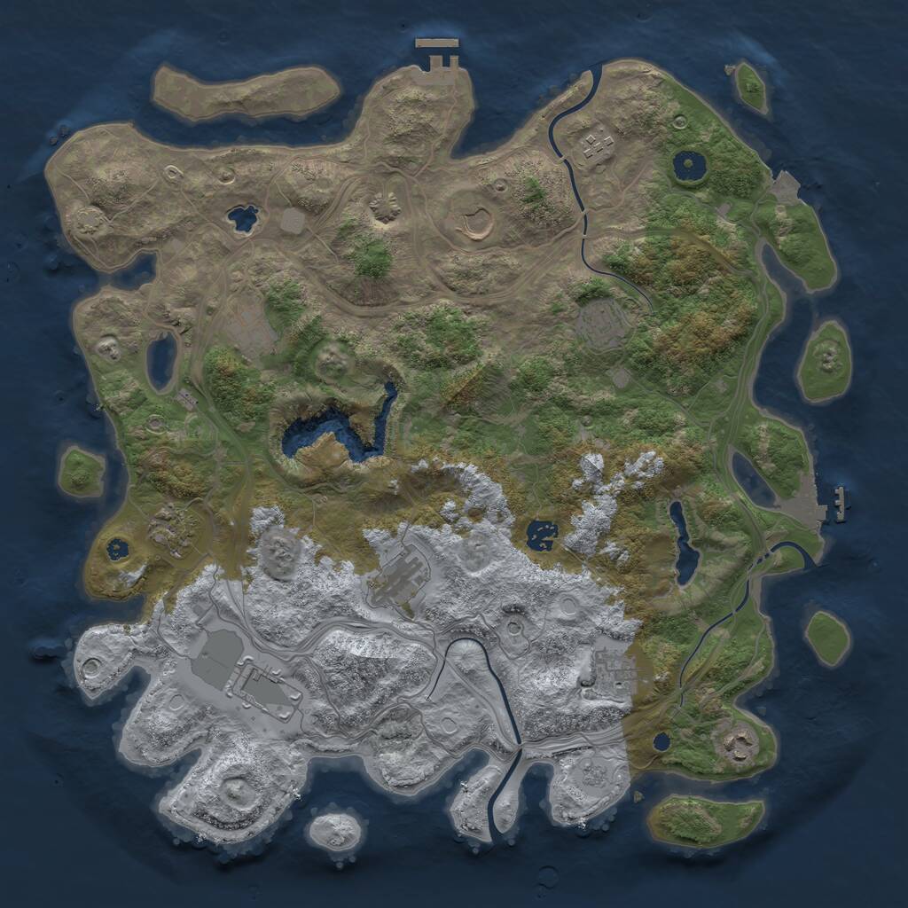 Rust Map: Procedural Map, Size: 4250, Seed: 5639, 16 Monuments